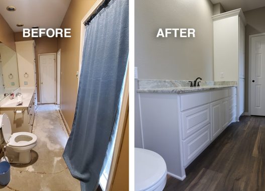 Bathroom Remodel before after